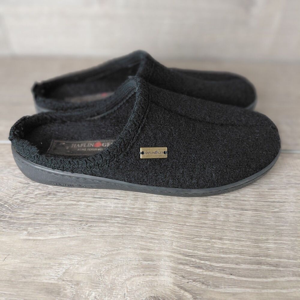 Haflinger Clogs Mules Women Size 9 EU 40 Black AT Wool Slip On Slippers Shoes - Picture 8 of 10